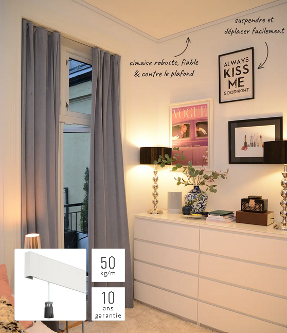 Binario per sedia Click Rail Pro Artiteq - 50 Kg/ m