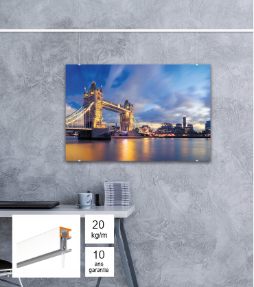 Binario per quadri Mini Click Rail R10 - 20 kg/ m