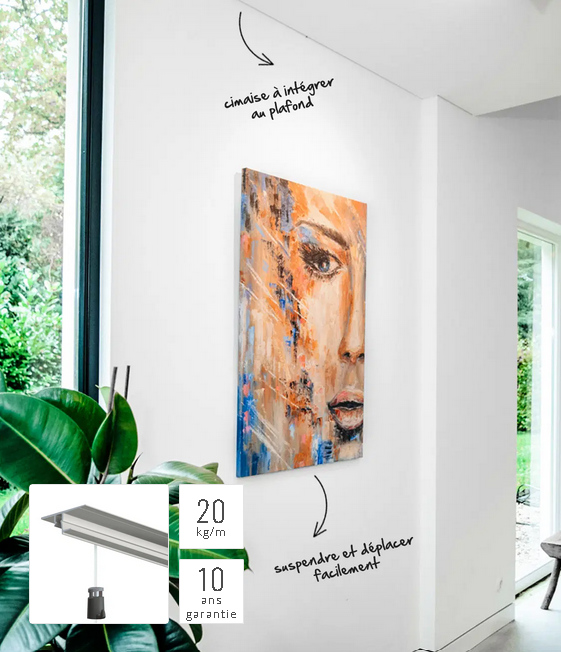 Riel para cuadros de mampostería Shadowline - 20 kg/ m