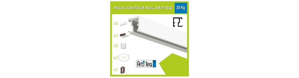 Artiteq Contour Rail Picture Rail Kit 20 kg